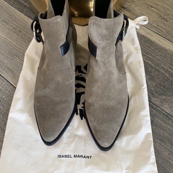 Isabel Marant taupe suede booties - Picture 2 of 4